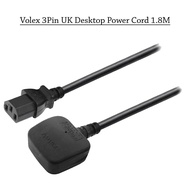 Volex 3 Pin UK to IEC C13 Desktop PC Power Cord Cable 1.8M