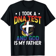 New I Took A Dna Test And God Is My Father Religious Jesus Funny T-Shirt