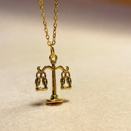Libra or Lawyer Necklace | Scales of Justice charm | Zodiac Astrology profession jewelry