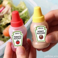 HOT 2pcs Mini Condiment Squeeze Bottles Portable Sauce Salad Dressing Container Bento Box Sauce Seas