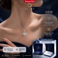 S925 Silver 1CT Moissanite Four Leaf Clover Necklace for Women, Lucky Necklace with GRA Glint Jewelr