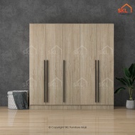 CACA 5FT (3+2) DOORS WARDROBE WITH SHELF / almari baju /kabinet baju / almari baju budak /wardrobe clothes