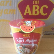 Mie Instant Cup ABC Kari Ayam 12x60gr (1dus)