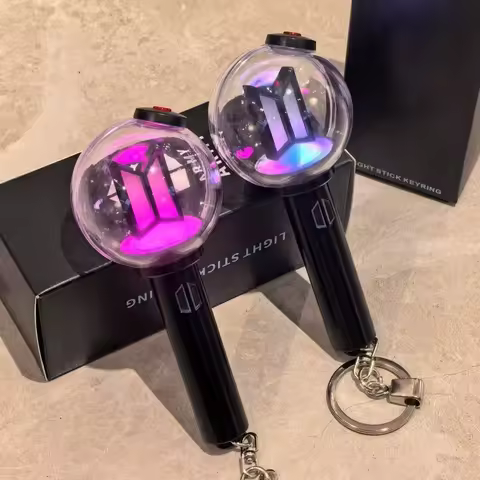 BT21 Pendant Mini Support Stick Pendant Keychain Peripheral Illuminated Backpack Pendant LINE FRIEND