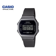 Casio Vintage A168WEMB-1B Black Stainless Steel Mesh Band Men Watch / Women Watch