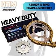 DINAMIK120 GT128 GT 128 DINAMIK 120 MODENAS SPOCKET SET CHROME STEEL ORING HTM O-RING O RING CHAIN H