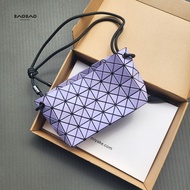 Issey Miyake Purple LOOP METALLIC Series When Shoulder Carrying Box-Shaped Outline More Round Three-Dimensional METALLIC Surface Fashion Trendy Shoulder Bag Can Be Cross-Body Size: 15.7 * 23.5 * 8cm