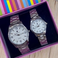 Original Master-Polo Watch Couple set Men & Women Stainless Steel Watch Jam Tangan Pasangan High Qua