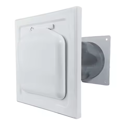 A01F-1 Set Dual Door Dryer Vent Cover Dryer Vent Cover Dryer Vent Duct Tube & Trim Ring Indoor Dryer