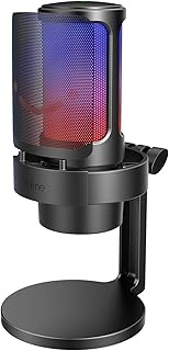 FIFINE Gaming Microphone, USB PC Mic for Streaming, Podcasts, Recording, Condenser Computer Desktop