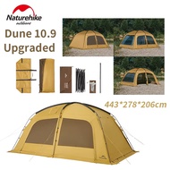 Naturehike Dune 10.9 Tunnel Tent UPF50+ Waterproof 10000mm Large Family Camping Tent Luxury Glamping