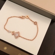 【High version 1: 1】bv new 18k rose gold diva series white fritilla skirt bracelet female fan-shaped 