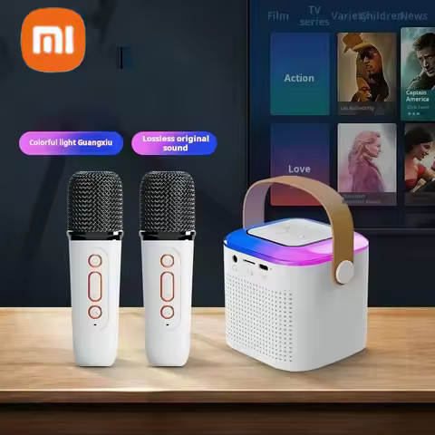 XIAOMI Wireless Karaoke Speaker Bluetooth Microphone Y1 Home KTV Karaoke Machine RGB Light Portable 
