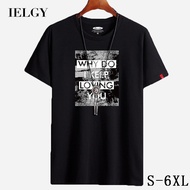 IELGY【S-6XL】Cotton Men's short-sleeved t-shirt trend casual summer men's half-sleeved  tide brand shirt loose large size