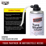 Motorcycle wheels and accessories❉AEROPAK TIRE SEALER AND INFLATOR TIRE SEALANT INFLATOR (9404-122)