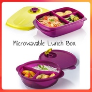 Tupperware Reheatable Divided Lunch Box 1L CrystalWave Divided Dish 900ml Microwave Purple Kid Set