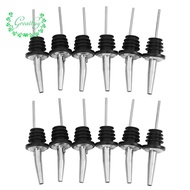 12Pcs Stainless Steel Spirit Wine Bottle Pourer Stopper Free Flow Liquor Cocktail