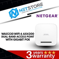NETGEAR WAX220 WIFI 6 AX4200 DUAL-BAND ACCESS POINT WITH GIGABIT POE - WAX220