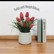 Tulip Tree (Artificial) In A Modern 5-Inch Pot Height 36cm There Are Many Colors To Choose From. Hom