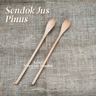 PINE WOOD SPOON JUICE SPOON 19CM | Teaspoon | Long Spoon | Cutlery