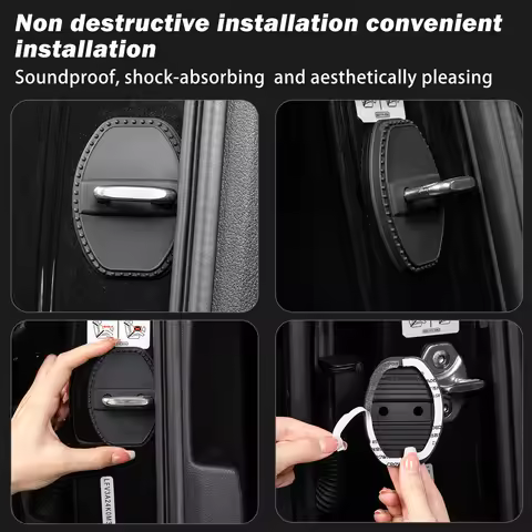 2/4Pcs Silicone Car Door Lock Cover Protective Decoration Case For Audi A6 Avant/Allroad C4 C5 C6 C7