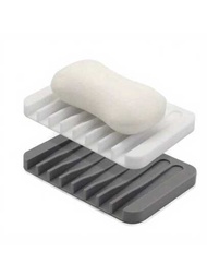 1個創意矽膠肥皂盒套裝,帶防滑底座,容易清洗和排水