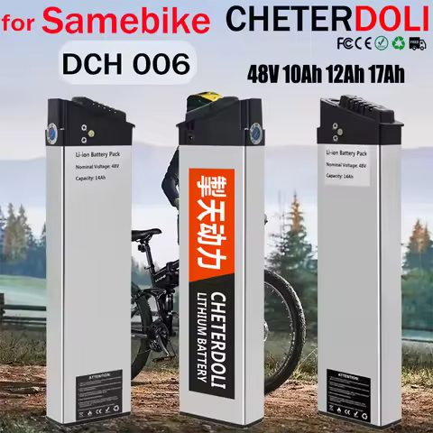 48V 10Ah 12Ah 17Ah Folding E Bike Battery Amp DCH 006 for Samebike LO26 20LVXD30 XP2.0 Folding Elect
