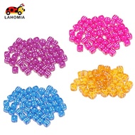 [lahomia] 50PCS Acrylic Six Sided Dices 12mm D6 Dice for RPG Board Game Blue