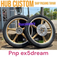 SIAP TAYAR SPORT RIM AR80 GOLD EMAS KOTAK KAWASAKI/HUB CUSTOM PNP EX5DREAM