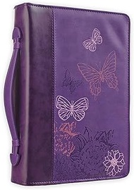 Purple Butterflies Bible / Book Cover - 2 Corinthians 5:17 (Large)