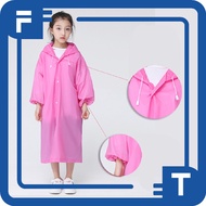 FT Children's Raincoat Character Hoodie EVA Poncho Plain Sleeve R758