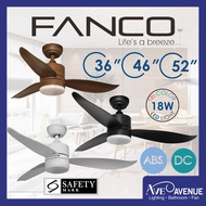 FANCO F-STAR DC Motor Ceiling Fan with 3 Tone LED Light Kit and Remote Control