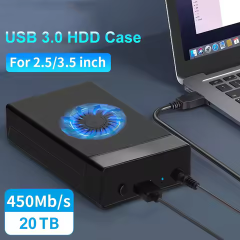 External Hard Drive Enclosure 2.5/3. 5 Inch SSD External Hard Drive Box 20TB SATA to USB 3.0 Hard Di