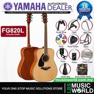 Yamaha FG820L 41" Left Handed Dreadnought Solid Spruce Top Acoustic Guitar - Natural (FG820L)