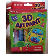 UMOE 3D Art Paint 6 colours Art and Craft