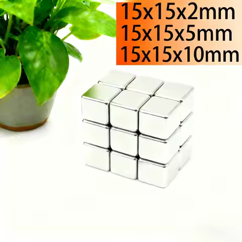 N35 15x15x2 15x15x3 15x15x5 15x15x10 Rectangle Block Neodymium Block Strong Magnets Industrial Appli