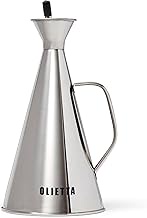 Olietta Stainless Steel Non Drip Leak Proof No Mess Oil and Vinegar Cruet Pourer and Drizzler 25oz 7