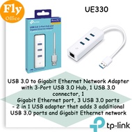 TP-Link UE330 USB 3.0 3-Port Hub & Gigabit Ethernet Adapter 2 in 1 USB Adapter + Free Gift - SanDisk