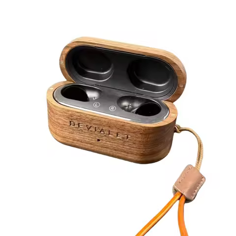 Walnut Wood For Devialet Gemini II Case Luxury Solid Wooden Handmade Cover Wireless Bluetooth Earpho