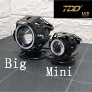 TDD U7 BIG LED PROJECTOR (BLUE/ RED ) Motorcycle Light Motorcycle Spotlight