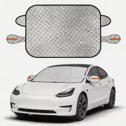 Sunshade Cover Car Snow Frost Ice Windscreen Covers with Side Mirrors Car Front Waterproof Protector