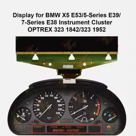 Dashboard LCD Display For BMW X5 E53, 5 series E39, 7 series E38 instrument OPTREX 3231842 / 3231952