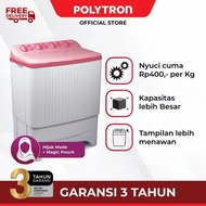 Mesin Cuci 2 Tabung Polytron Hijab Series 8 Kg Pwm 8073 B/P (