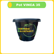 DM - Pot Gentong VINCA 35 Hitam Pot Tanaman Plastik Bunga Jumbo Besar Murah Grosir 40 cm Pot Tulip 4