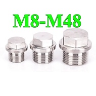 304 Stainless Steel Flange Outer Hexagon Plug/Oil Plug Stuffy Head Plug M8-M48 (PW-DT-MY)