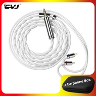 CVJ Vibra Earphone Replacement Cable Add Faaeal PU Square Storage Box Effectively Reduces Distortion