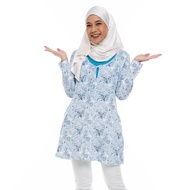 AQEELA Nursing Vertical Front T-Shirt- Blue (ai999g)