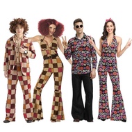✨24 Hours Delivery✨A cosplay Retro Disco Costume 70s Hippie Fancy Dress Party Bar Nightclub Performance Costume