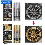 【FY】  3Pcs/Set DIY Car Chrome Marker Pen Permanent Paint Marker Pen Bike Motor Tyre Marker Rubber Ty