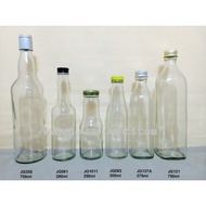 JG - Square Glass Bottle (375ml / 750ml)